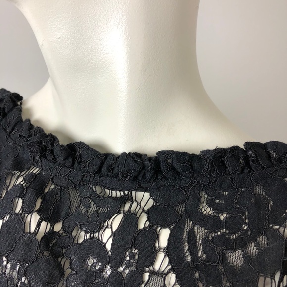 Fame & Partners Black Lace/Velvet Sweetheart Neckline Boycon Mini Dress Size 8 - Picture 5 of 12